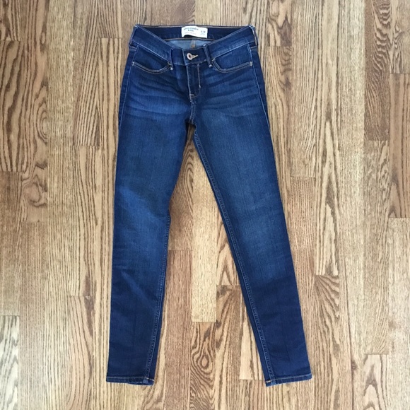 Abercrombie Kids Skinny Dark Blue Jeans SIZE 9/10 - Picture 1 of 3